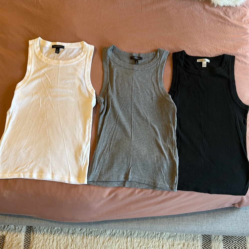 Banana Republic Ribbed Racer Tanks (Set of 3)